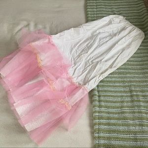 Vintage slip skirt with tulle